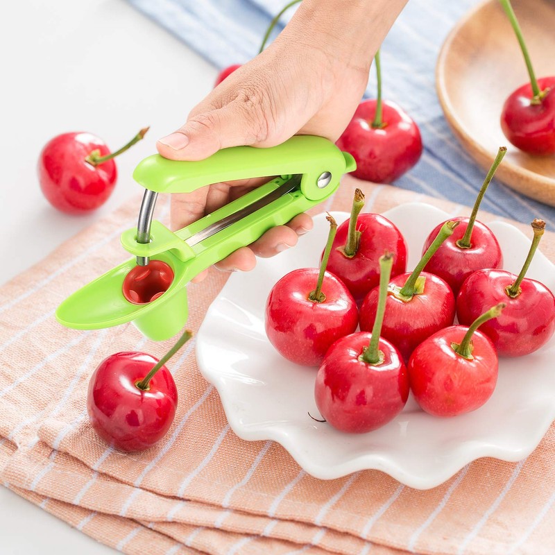 Cherry Pitter or Stoner, Olive red Dates pitting Device, Cherry