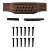 12 String Guitar Bridge Kit Black Roswood and Plastic Saddle