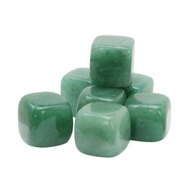 Jadeite Crystal Dice Set - 7 Pieces 1.3 cm Natural Stone Energy Cube - Decorative Stones for Chakra Meditation Reiki Office Home