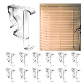 Clear Plastic Hidden Blind Clip Replacements, 12 PCS, Fits 2 Inch Horizontal Blinds