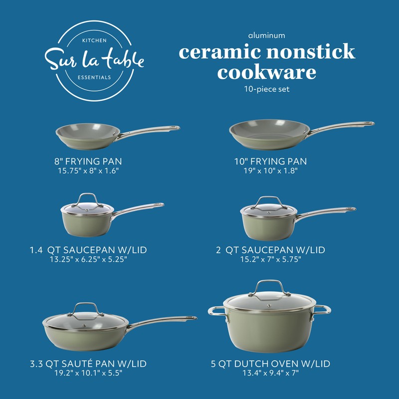 Sur La Table Kitchen Essentials 10 Piece PFA Free Non-Toxic