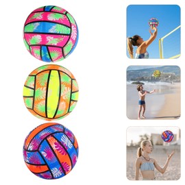 Veemoon 3pcs Inflatable Water Volleyball Pool Water Ball Toy Blow Up Plaything Ball for Swimming Pool Summer Beach Party Favors (Random Color)