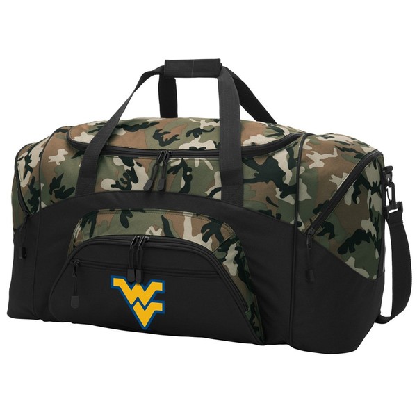 Large WVU Duffel Bag CAMO West Virginia University Suitcase Duffle Luggage Gift Idea for Men Man Him!