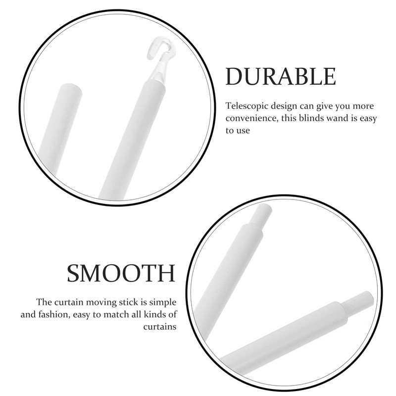 Clear Blind Wand 1 Set with Hook Detachable Vertical Window