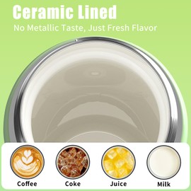 Mininoo Kids Water Bottle for School - 16 oz Stainless Steel Insulated Water Bottle with Ceramic-Lined, Leakproof Straw Lid & Beaded Handle for Girls & Boys