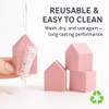 Makeup Sponges Set 60 Count Triangle Cosmetic Wedges for Foundation