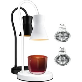 Candle Warmer Lamp, Dimmable Candle Lamp, 360°Adjustable Gooseneck Jar Candle Warmers Lantern, Compatible with Small & Large Candle, 2 Bulbs Included