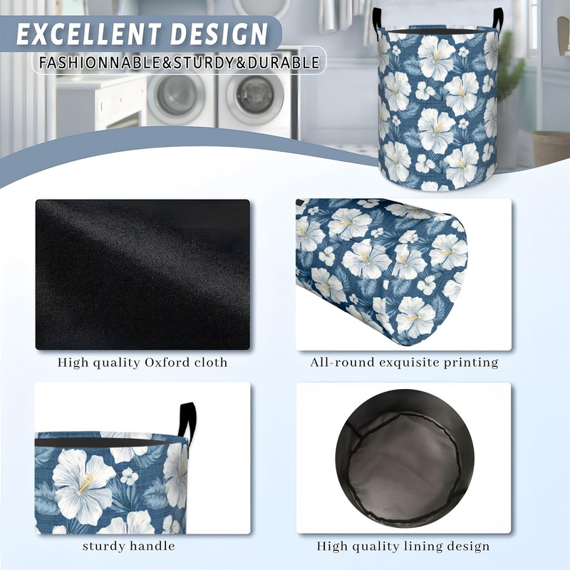 Playful Airplane Laundry Basket with Handles, 19.7"x15.7" Clothes Foldable Starry