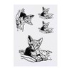 4 x 'Rex Cat on Blanket' Temporary Tattoos - Water