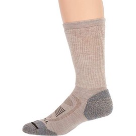 Merrell womens Cushioned Zone Light Hiker Hiking Socks, Oatmeal Heather, Small-Medium US