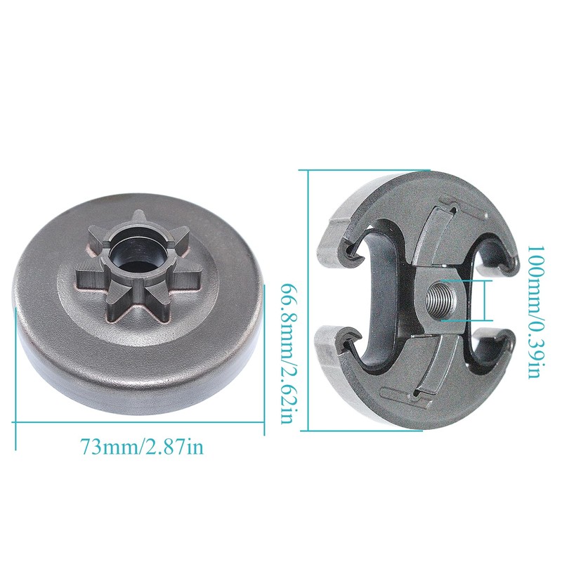 Atunee 455 Clutch Drum Sprocket & Brake Clutch Cover for