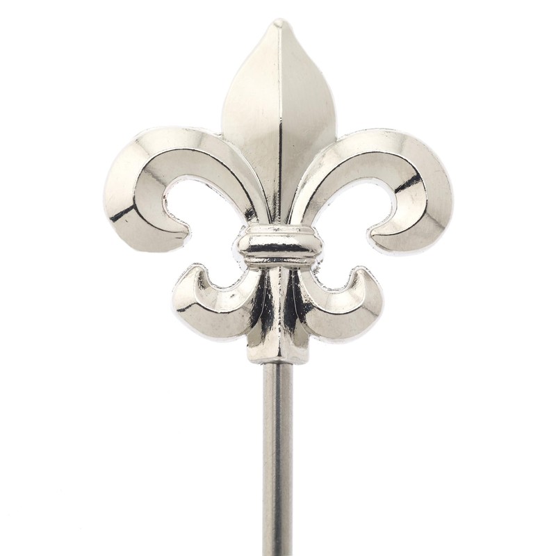 Barfly Fleur De Lis Picks, Set of 12, Stainless Steel