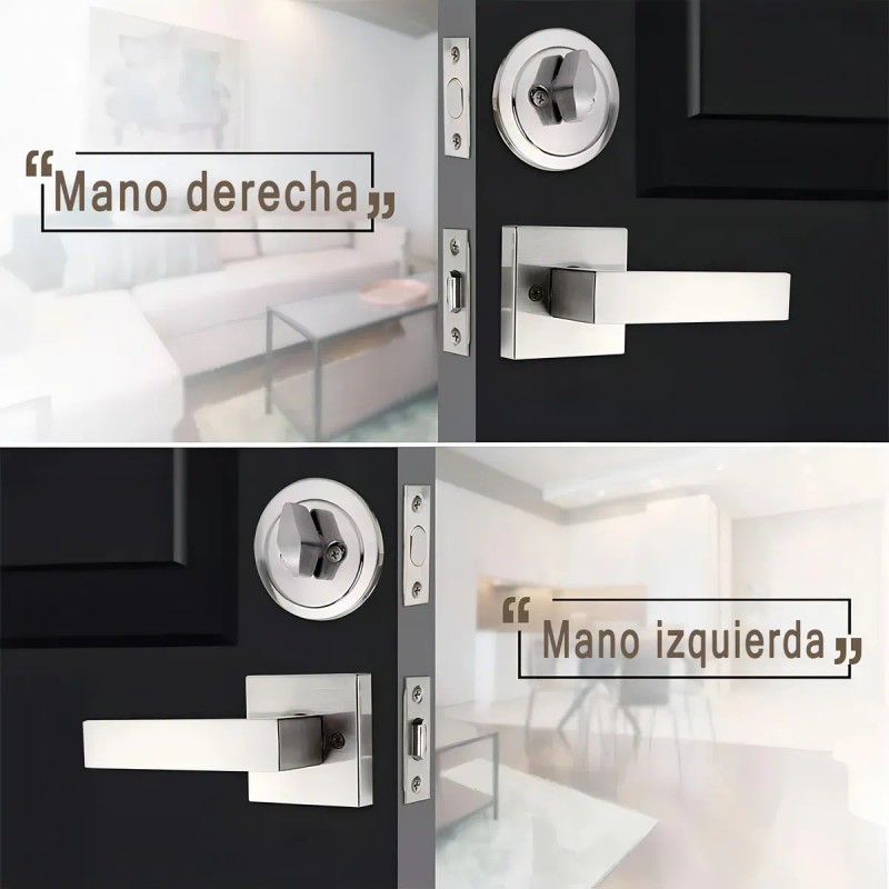 Cerradura Manija Banna TD-0925 Puerta Principal Aleación Zinc Reversible Ajustable