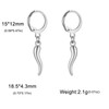 VASSAGO Lucky Amulet Italian Horn Dangle Earrings for Women Stainless