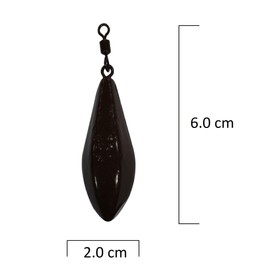 PRO FILSTAR Ground Lead Long Cast 5 x 80 g - Swivel Lead Fishing - Fishing Lead Set - Ground Fishing - Pear Lead Fishing - Lead Weight - Fishing Weights - Lead Weights - Drop Lead - Carp Lead
