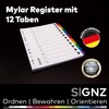 SIGNZ Index DIN A4, 12 pieces, 5 pieces, extra strong