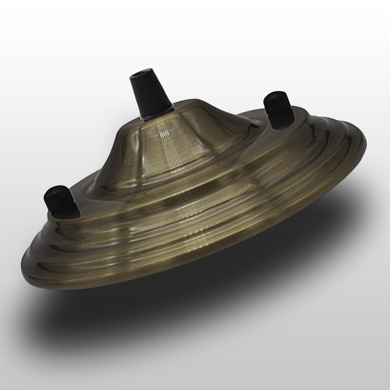 140mm Green Brass Ceiling Rose for Pendant Light Fitting Complete