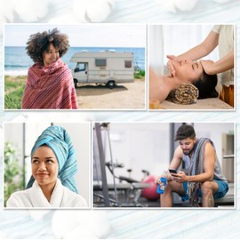 Cacala Extra Large Hand loomed Turkish Bath Towels Set of 4, 100% Cotton Quick-Drying and Lightweight Perfect for Travel, Camping, Gym and Beach (4 Pieces, Grey)