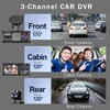 3 Channel Dash Cam for Car Camera Video Recorder Dashcam