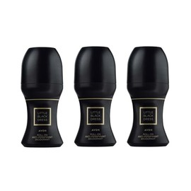 3 x Avon Perfumed Roll On Anti Perspirant Deodorant 50ml (3 x Little Black Dress)