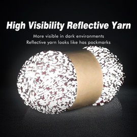 BulingBuling Reflective Yarn,Crocheting/Knitting Scarves,Hats,Socks,Masks and Other Glow in The Dark Yarn Projects,Reflective Thread has 230 Yards/3.5oz per roll