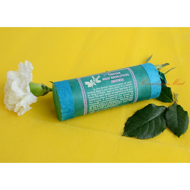 Ancient Tibetan Holy Basil(Tulsi) Incense - Natural Herbal-Handmade from Nepal