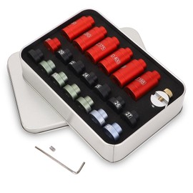 Headspace Gauge, Headspace Comparator Kit for .17 to .45 Caliber, Reloading Supplies and Equipment Measuring Caliber Tool, with Storage Tin Case, Gifts for Men