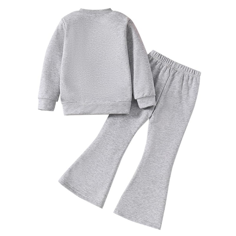 Nivne Tco Toddler Girl Clothes-Unicorn Graphic Print Round Neck Sweatshirt