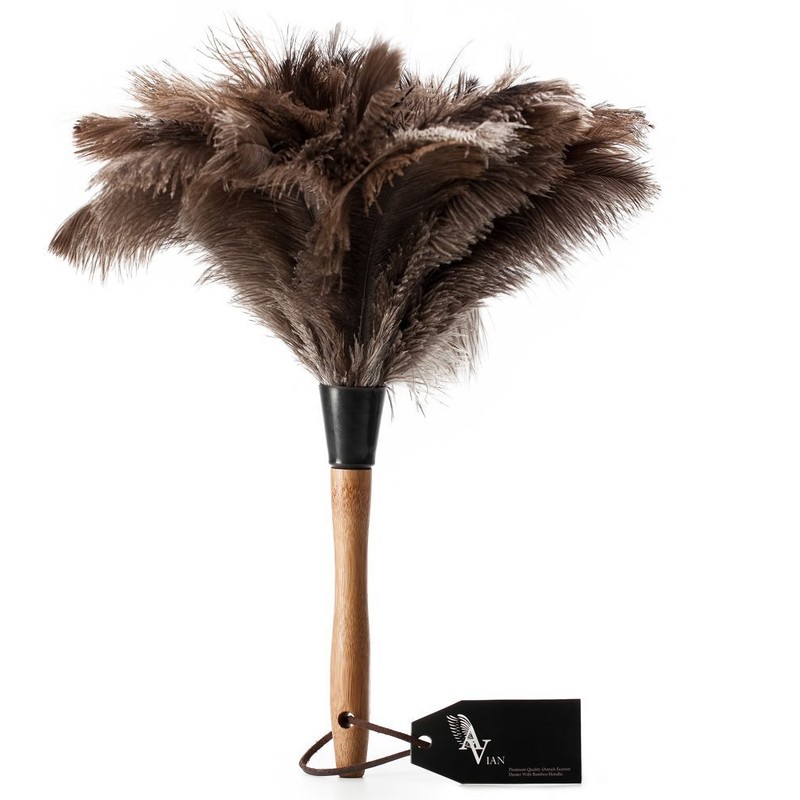 Avian Ostrich Feather Duster with Bamboo Handle