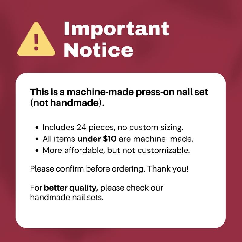 Buy 10 Get 10 Free! [Machine-Made] 24pcs Press-On Nails with