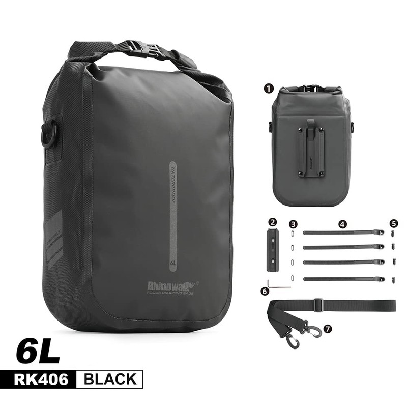 Rhinowalk Bicycle Front Fork Pack Waterproof Bag Bicycle Pannier Bag
