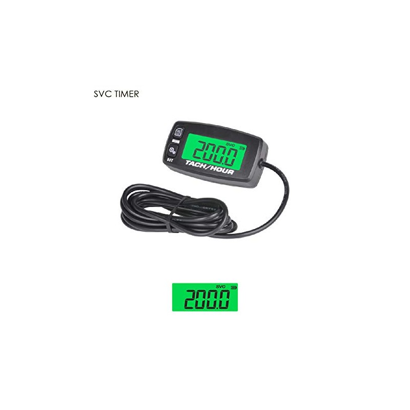 Jayron JR-HM032A Self Powered Digital Tach/Inductive/Maintenance/Waterproof/Backlit/Shutdown Hour Meter,Battery Replaceable,for Lawn