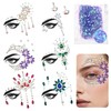 Sibba 6 PCS Gemstone Face Stickers with Sparkling Glitter, Crystal