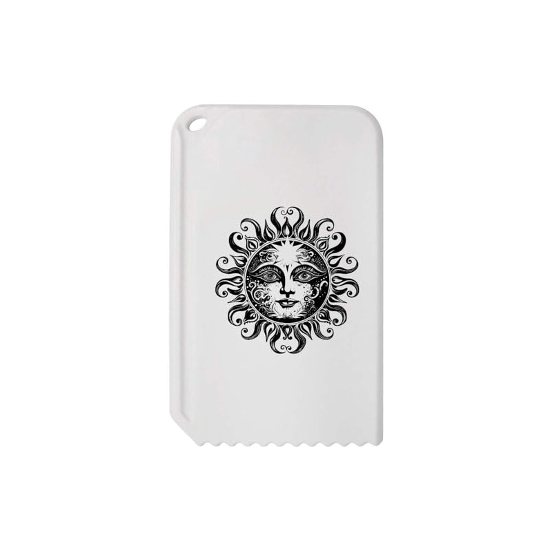 Azeeda 'Vintage Sun with Face' Plastic Ice Scraper (IC00042610)
