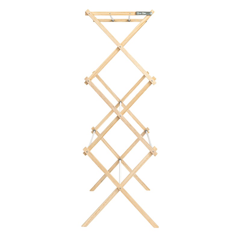 Household Essentials X-Frame Clothes Drying Rack, Stabile Wood Frame with