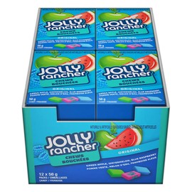 Jolly Rancher Chews Original Candy, 58g (Box Of 12 * 58g) Bulk Candy