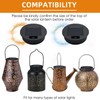 Solar-Replacement Top Lantern Waterproof String - 2 Packs Round Panels