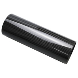KRD PERFORMANCE 127mm (5") OD Straight Carbon Fiber Tube, 5 Inch Outer diameter, Length 300mm (11.8"), 1.5mm Thickness, 3K Twill Real Carbon Fiber Pipe