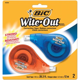 BIC Wite-Out EZ Correct Correction Tape, 2-Count