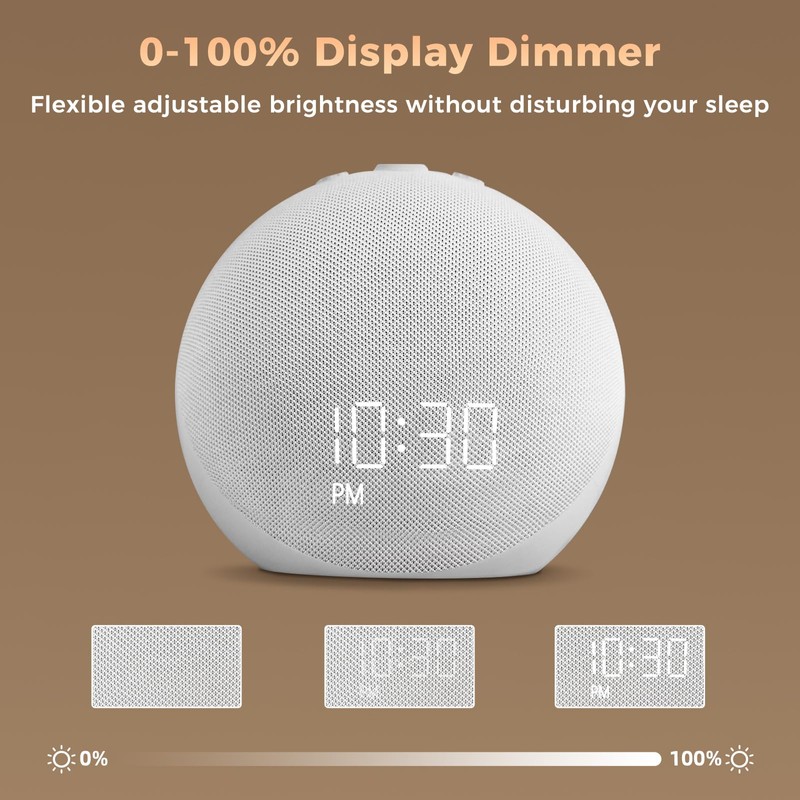 Sound Machine Alarm Clock for Bedroom: 25 Natural Sleep Sounds