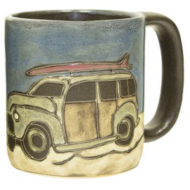 Mara Stoneware Mug - Woody Surf Wagon 16 oz - One Mug