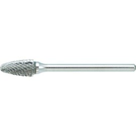 TRUSCO(トラスコ) Carbide Bar, Bomb Type Φ6.4X Blade Length 13X Shaft 3, Single Cut TB3B064S