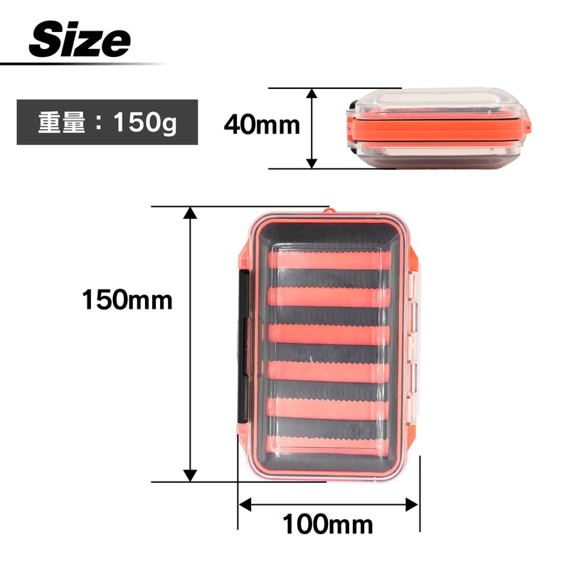 Waku Fimac Fly Case, Clear Plastic Case, Dry Flies, Nymph