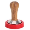 Kitchen Wooden Handle Stainless Steel Base Coffee Powder Press Hammer