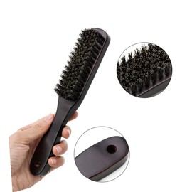Beavorty 1pc Beard Cleaning Brush Portable Hair Styling Brush Handle Pig Bristle for Men Grooming and Facial Care for Beard Maintenance and Personal Care