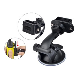 YNIBST Small Car Radio Holder, Gel Suction Cup Type, Walkie Talkie, Belt Clip Holder Set, For Amateur Radio Handy Devices, Instruction Manual Included, Easy Installation, black, Car Radio Holder