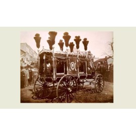 1865 Abraham Lincoln Hearse Funeral PHOTO Springfield Illinois President Burial