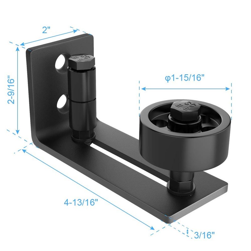 ZEKOO 2 PCS Sliding Barn Door Floor Guide, Adjustable Wall