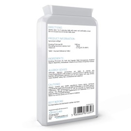 Evening Primrose Oil 1000mg 90 Capsules - Cold Pressed Vegan Soft Gels - High GLA Formulation with Vitamin E - No GMOs - UK Made