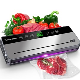 Vacuum Sealer Machine Dry&Moist modes Precision 8-in-1 household food preservation system with Cutter, easy to clean, with 20 sealed bags
